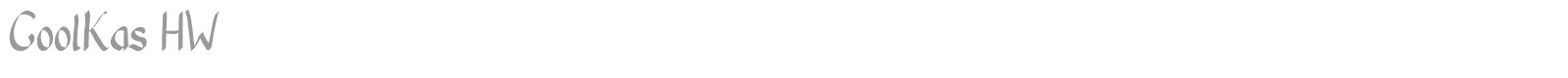 CoolKas HW Medium font preview